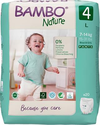 PANTS BAMBO NATURE 4 7/14kg 20pz