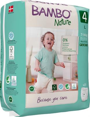 PANTS BAMBO NATURE 4 7/14kg 20pz