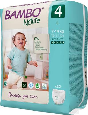 PANTS BAMBO NATURE 4 7/14kg 20pz