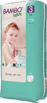 PANNOLINI BAMBO NATURE TALL PACK 3 4/8kg 52pz