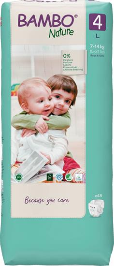 PANNOLINI BAMBO NATURE TALLPACK 4 7/14kg 48pz
