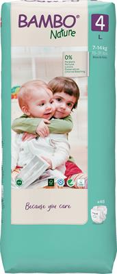 PANNOLINI BAMBO NATURE TALLPACK 4 7/14kg 48pz