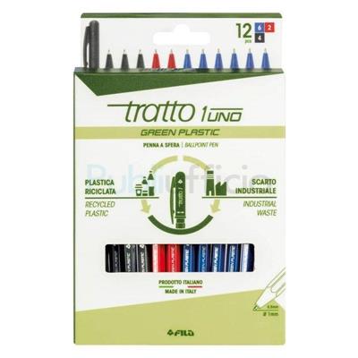 12 PENNE 1,0mm (4nere, 6 blu, 2 rosse)