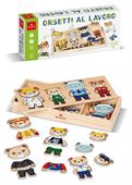 PUZZLE ORSETTI AL LAVORO IN LEGNO