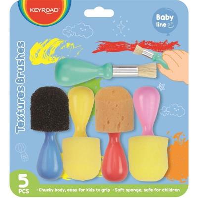 PENNELLI IN SPUGNA PER BIMBI 5pz
