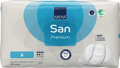 PANNOLONI SAGOMATI ABENA SAN PREMIUM 6 34pz 6 GOCCE