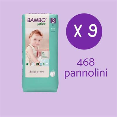 PACCO PROVA PANNOLINI BAMBO NATURE tg.3 468pz