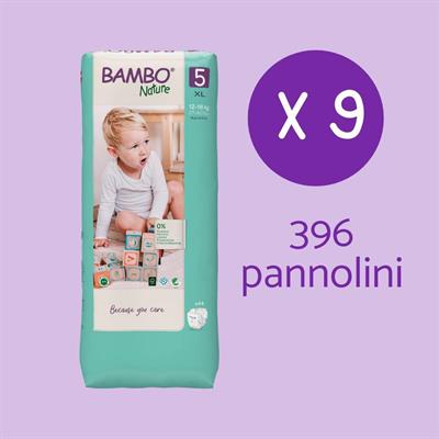 PACCO PROVA PANNOLINI BAMBO NATURE tg.5 396pz