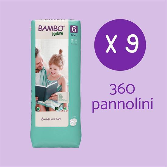 PACCO PROVA PANNOLINI BAMBO NATURE tg.6 360pz