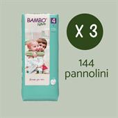 PACCO SCORTA PANNOLINI BAMBO NATURE tg.4 144pz