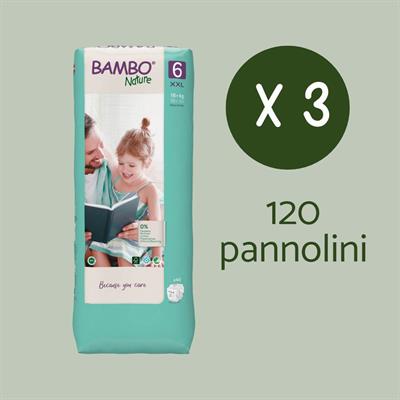 PACCO PROVA PANNOLINI BAMBO NATURE tg.6 120pz