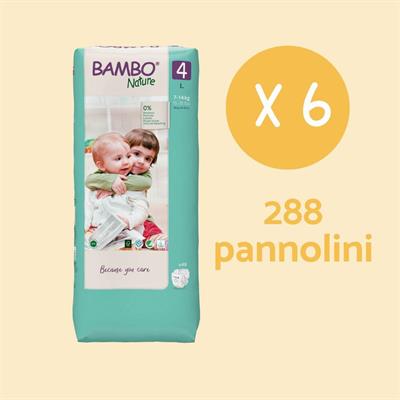 PACCO PROVA PANNOLINI BAMBO NATURE tg.4 288pz
