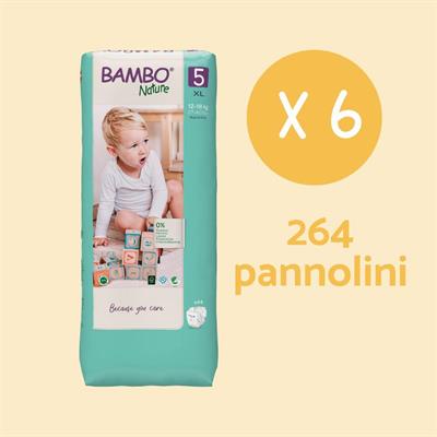 PACCO PROVA PANNOLINI BAMBO NATURE tg.5 264pz