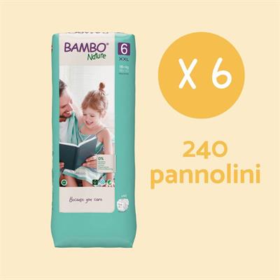 PACCO PROVA PANNOLINI BAMBO NATURE tg.6 240pz