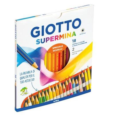 PASTELLI GIOTTO SUPERMINA 3,8mm 18pz