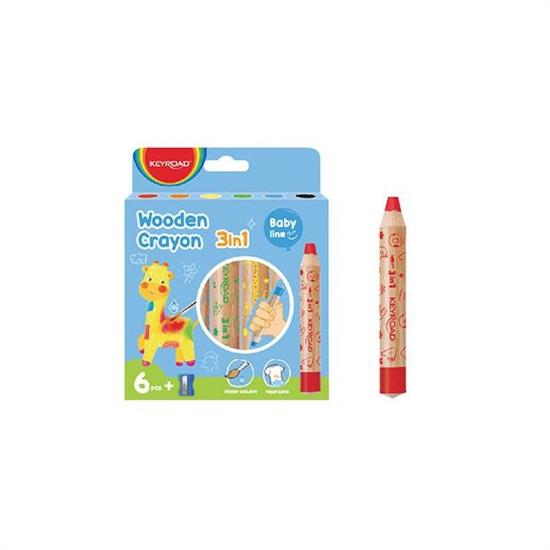 PASTELLONI 3 IN 1 PRIMA INFANZIA 6pz ACQUERELLABILI