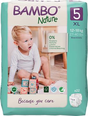 PANNOLINI BAMBO NATURE 5 12/18kg 22pz