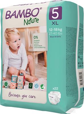 PANNOLINI BAMBO NATURE 5 12/18kg 22pz