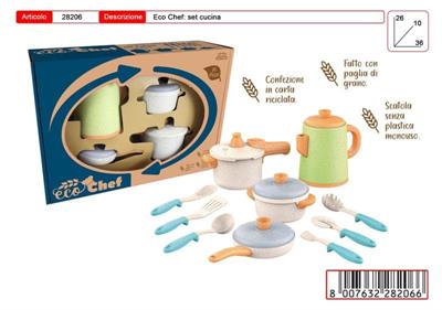 BATTERIA PENTOLE ECO CHEF IN BIOPLASTICA