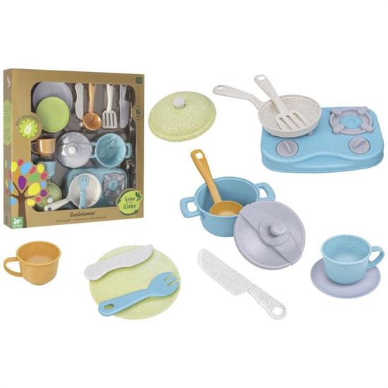 SET STOVIGLIE CUCINA BIOPLASTICA 14pz