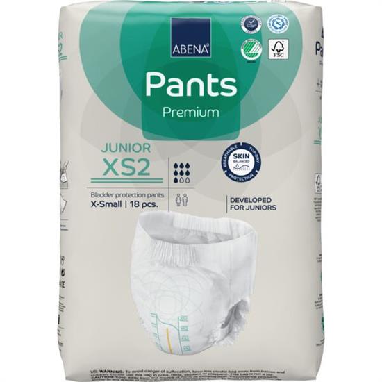 ABENA PANTS PREMIUM JUNIOR XS2 18pz 7 GOCCE