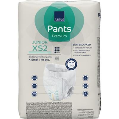 ABENA PANTS PREMIUM JUNIOR XS2 18pz 7 GOCCE