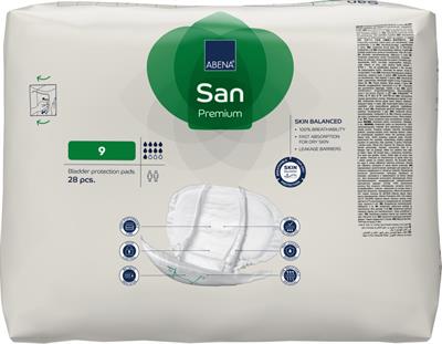 PANNOLONI SAGOMATI ABENA SAN PREMIUM 9 28pz 9 GOCCE