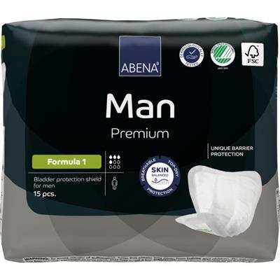 ASSORBENTI UOMO ABENA MAN FORMULA 1 PREMIUM 4 GOCCE 450ml 15pz