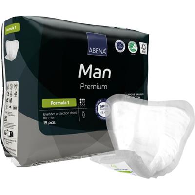 ASSORBENTI UOMO ABENA MAN FORMULA 1 PREMIUM 4 GOCCE 450ml 15pz