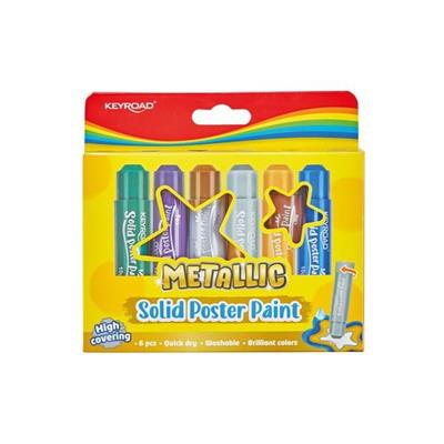 TEMPERA SOLIDA IN STICK 6pz METALLIC