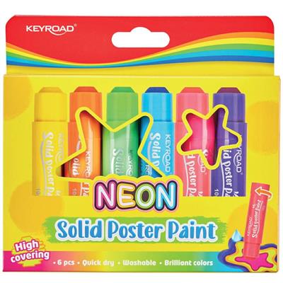 TEMPERA SOLIDA IN STICK 6pz NEON