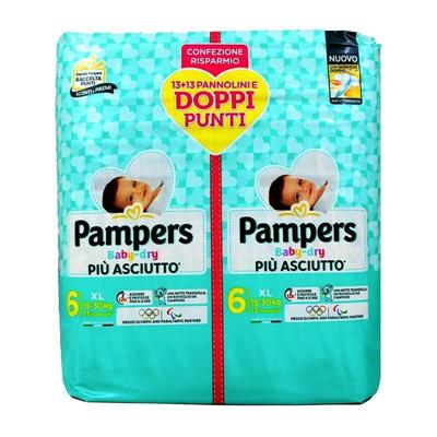 PANNOLINI BABY DRY 6 15-30kg 13+13pz