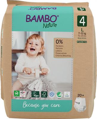 BAMBO NATURE PANNOLINO MUTANDINA TAGLIA 4 7/12kg 20pz