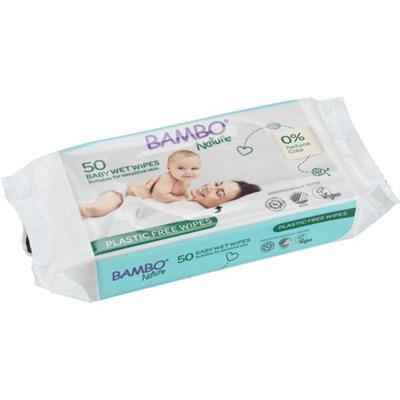 SALVIETTE UMIDIFICATE 100% VEGANE 50pz 20x17cm