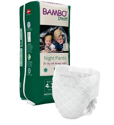 PANNOLINI PER LA NOTTE BAMBO DREAMY PANTS 4-7 BOY 15/35kg 10pz