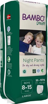 PANNOLINI PER LA NOTTE BAMBO DREAMY PANTS 8/15 BOY 35/50kg 10pz