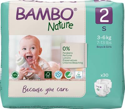 PANNOLINI BAMBO NATURE 2 3/6kg 30pz